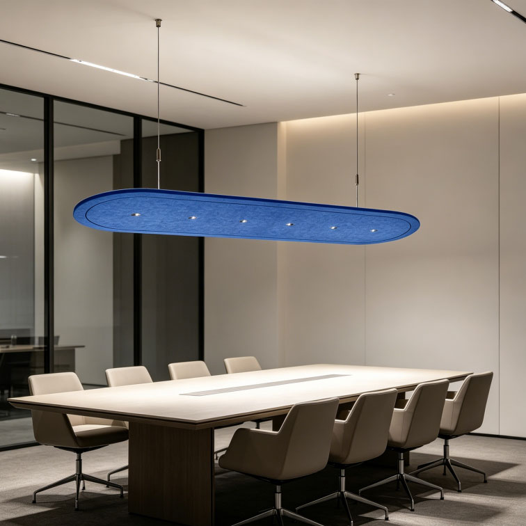 Acoustic Office Lighting 0009 – Sleek Acoustic LED Pendant for Noise-Reduced Offices - Image 4