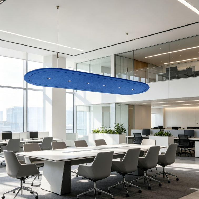 Acoustic Office Lighting 0009 – Sleek Acoustic LED Pendant for Noise-Reduced Offices - Image 5