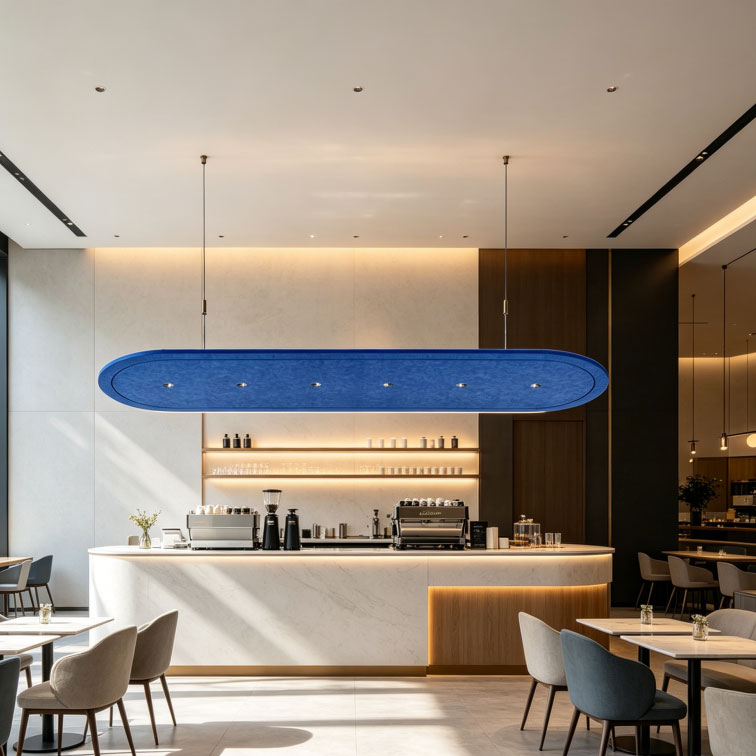 Acoustic Office Lighting 0009 – Sleek Acoustic LED Pendant for Noise-Reduced Offices - Image 2