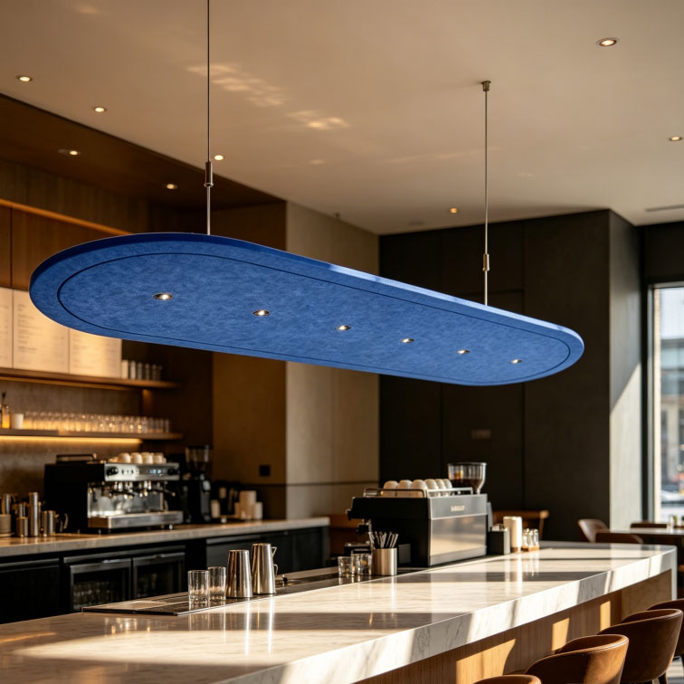 Acoustic Office Lighting 0009 – Sleek Acoustic LED Pendant for Noise-Reduced Offices - Image 3