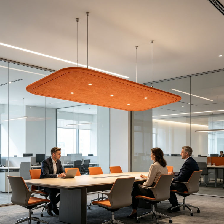Acoustic Office Lighting 0017 – High-Performance Sound-Absorbing LED Office Lighting - Image 2