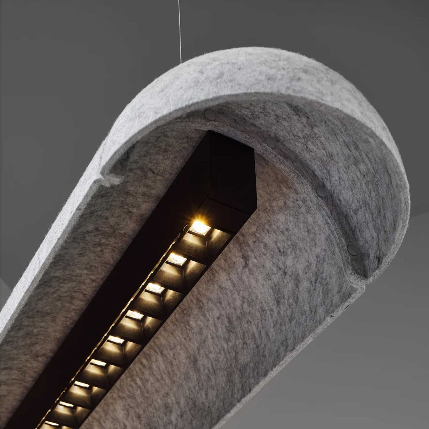 Acoustic DIY Lighting 0090 – Contemporary DIY Sound-Reducing LED Fixture - Image 6