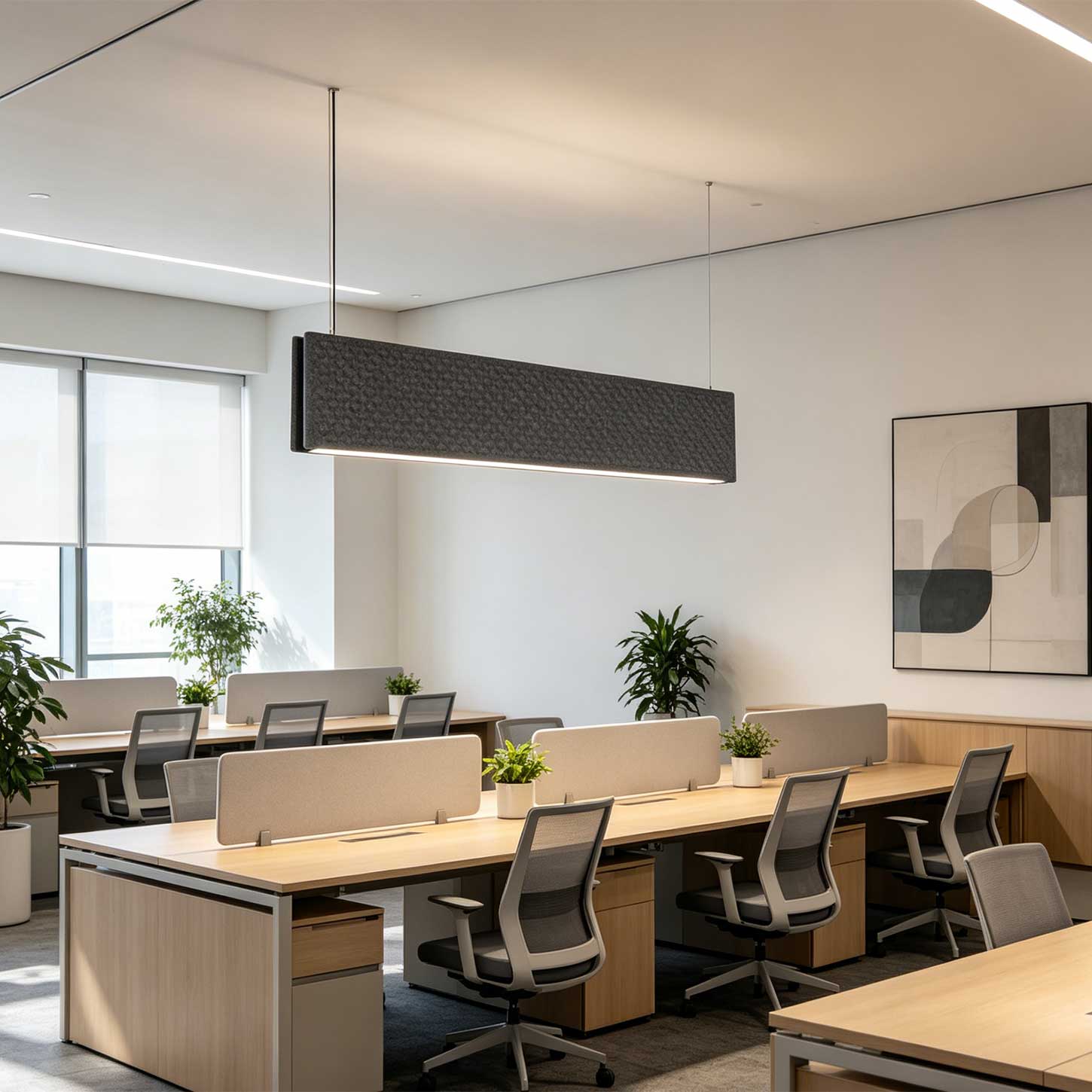 Acoustic Office Lighting 0118 Modern Acoustic Pendant Lighting for Collaborative Workspaces - Image 2