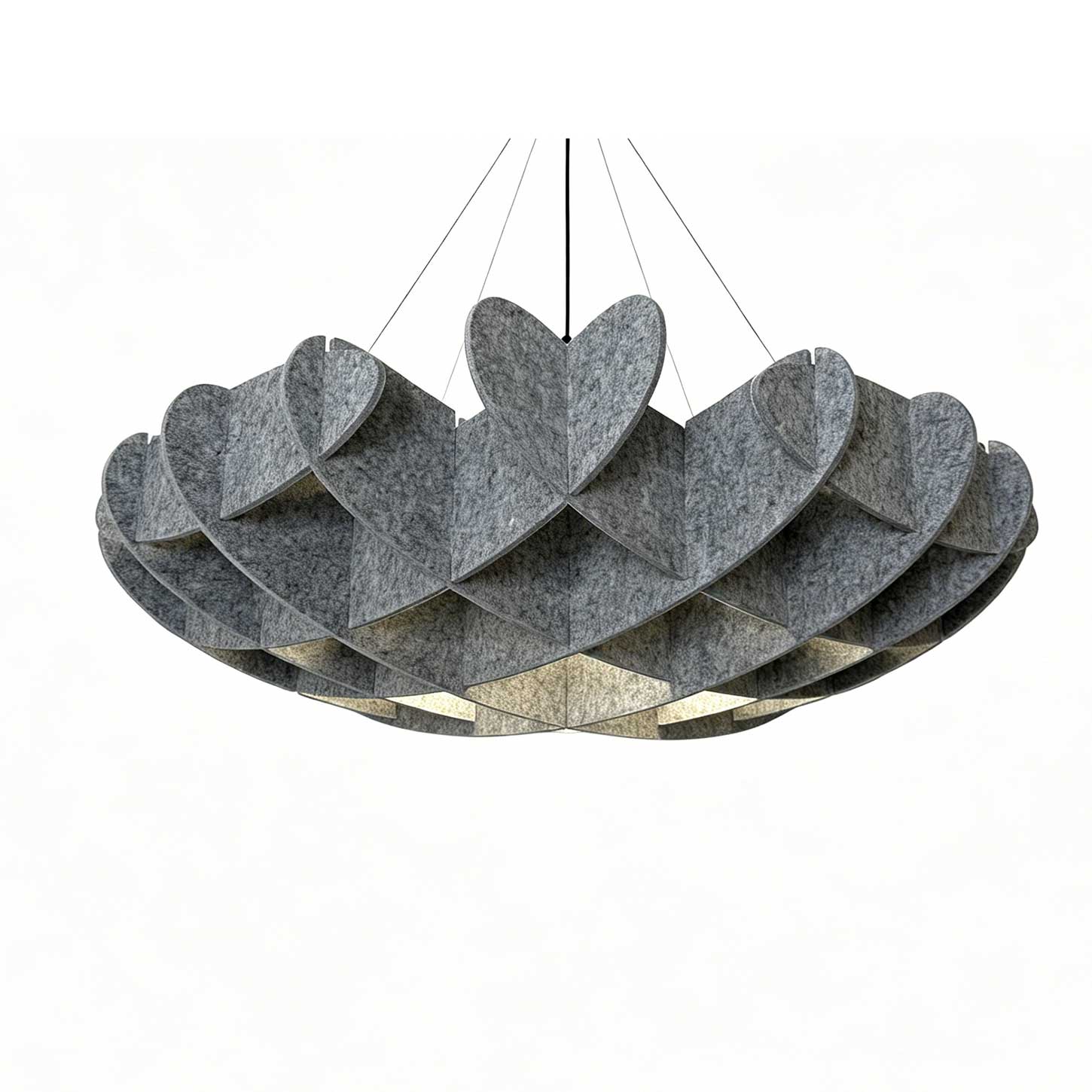 Acoustic DIY Lighting 0114 – Adjustable Sound-Absorbing LED Pendant for Office & Study