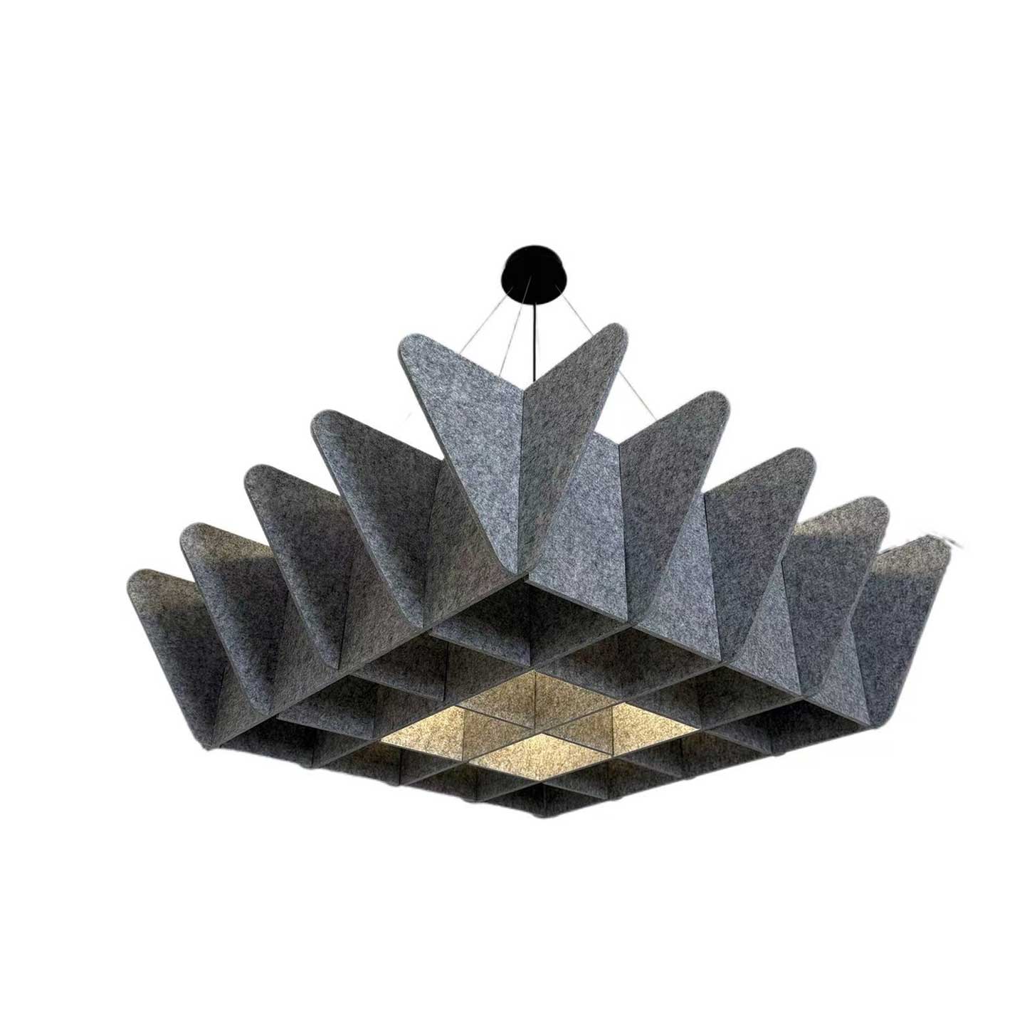 Acoustic DIY Lighting 0114 – Adjustable Sound-Absorbing LED Pendant for Office & Study - Image 3