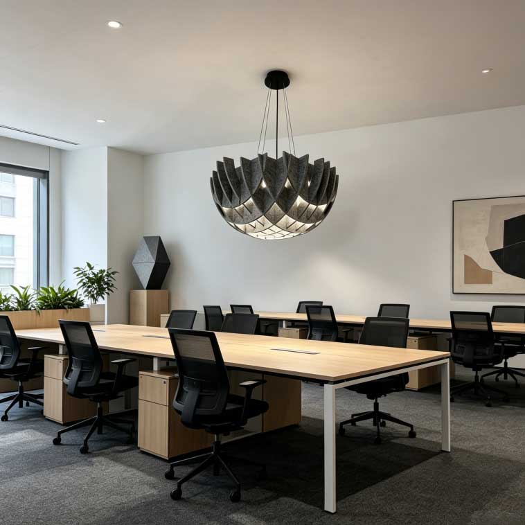 Acoustic DIY Lighting 0114 – Adjustable Sound-Absorbing LED Pendant for Office & Study - Image 7