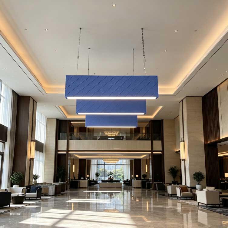 Acoustic Office Lighting 0181 – Noise-Reducing LED Pendant for Stylish and Comfortable Offices