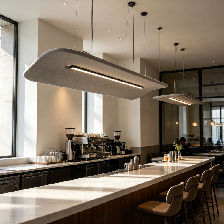 Acoustic Office Lighting 0189-Modern Acoustic Pendant Lighting for Collaborative Workspaces - Image 6