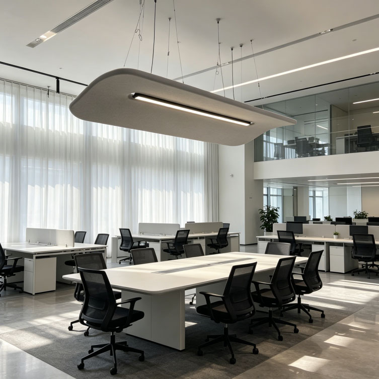 Acoustic Office Lighting 0189-Modern Acoustic Pendant Lighting for Collaborative Workspaces - Image 7