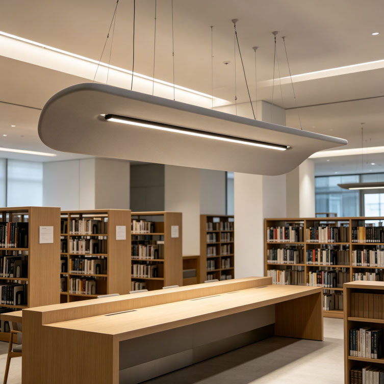 Acoustic Office Lighting 0189-Modern Acoustic Pendant Lighting for Collaborative Workspaces - Image 8