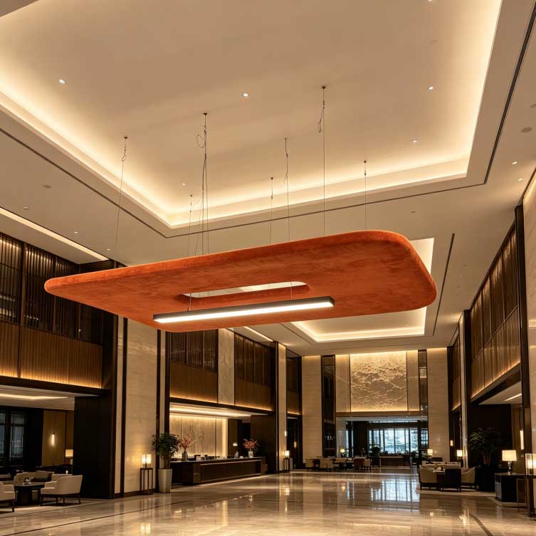Acoustic Office Lighting 0189-Modern Acoustic Pendant Lighting for Collaborative Workspaces - Image 3