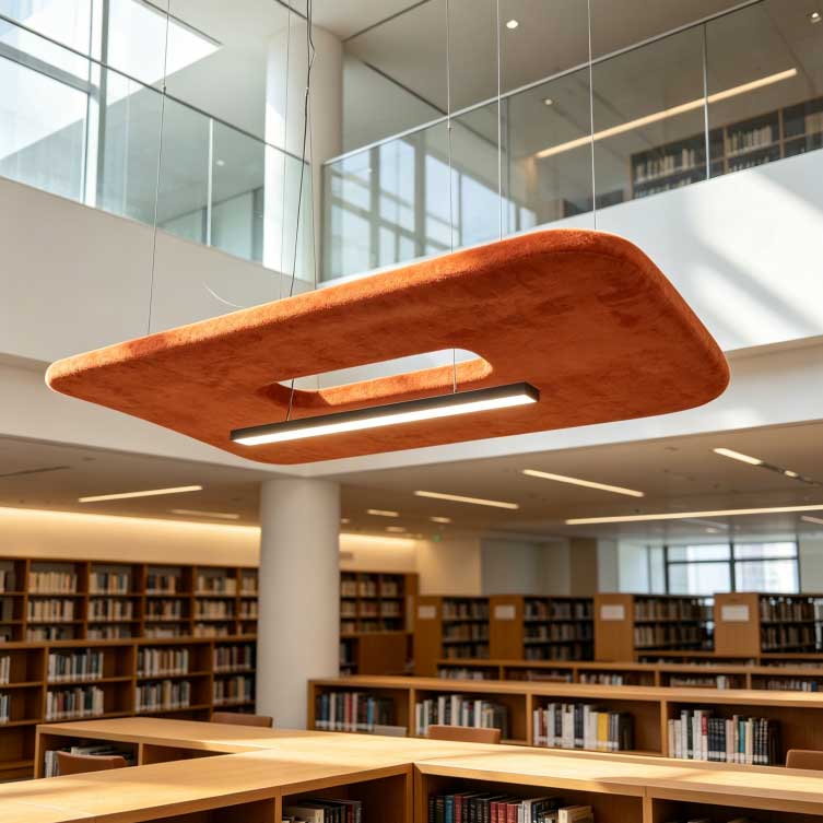 Acoustic Office Lighting 0189-Modern Acoustic Pendant Lighting for Collaborative Workspaces - Image 5