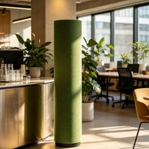 Freestanding Acoustic Column for Quiet and Inspiring Workspaces