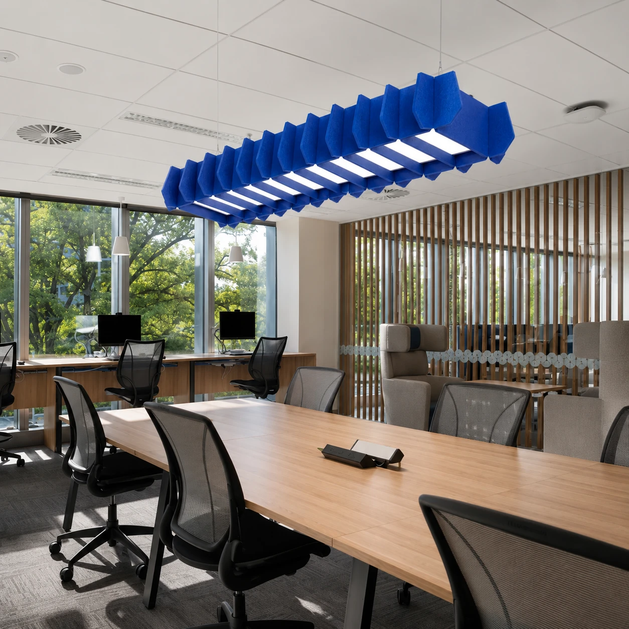 Louver Grid Acoustic Linear Light