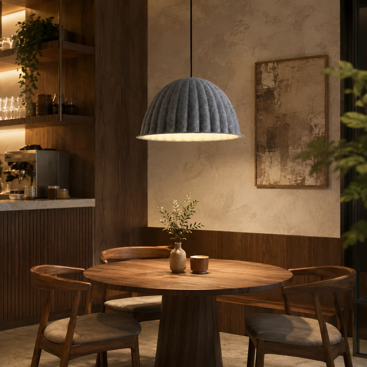 Pleated Dome Acoustic Pendant Light - Image 3