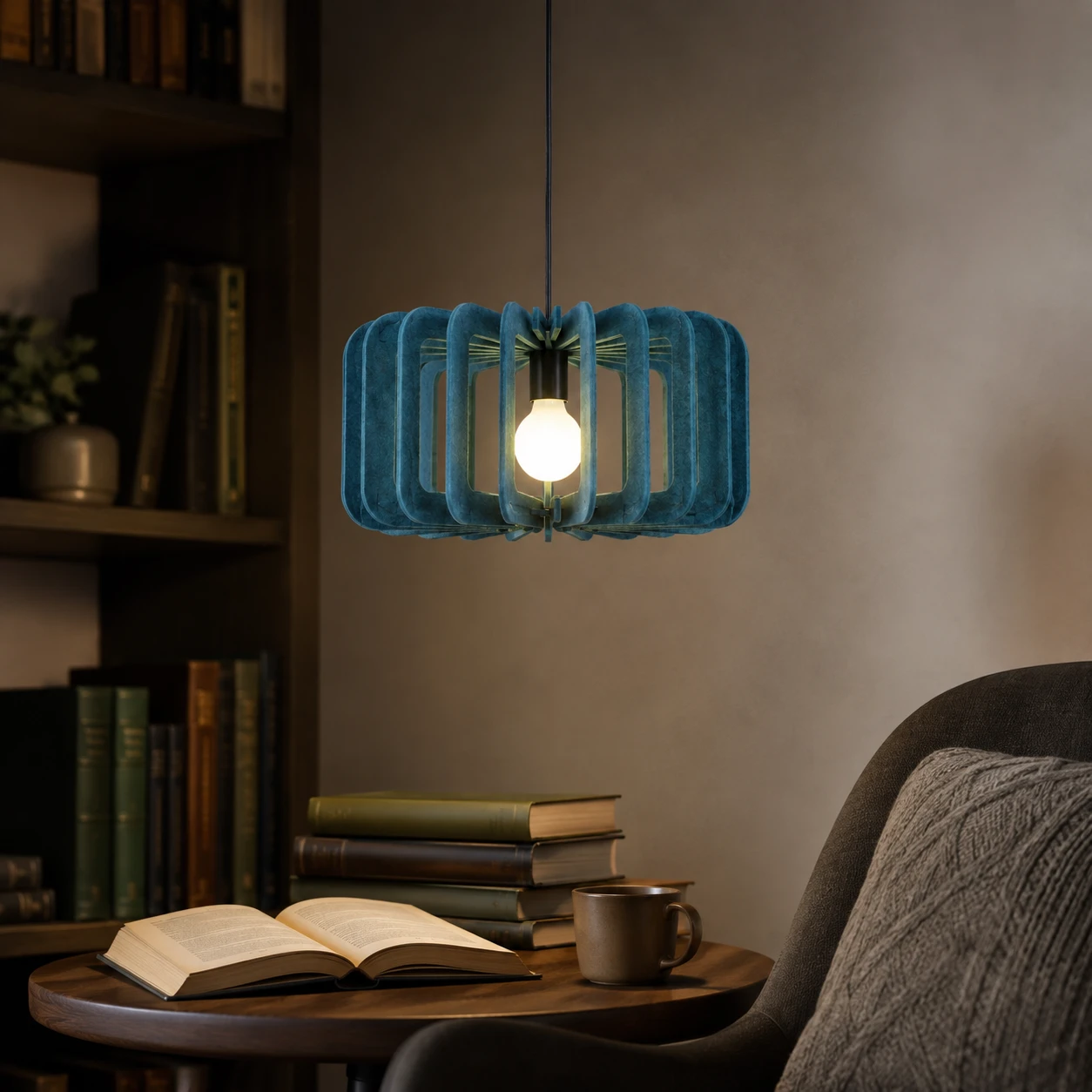 Rectangular Cage Acoustic Pendant Light