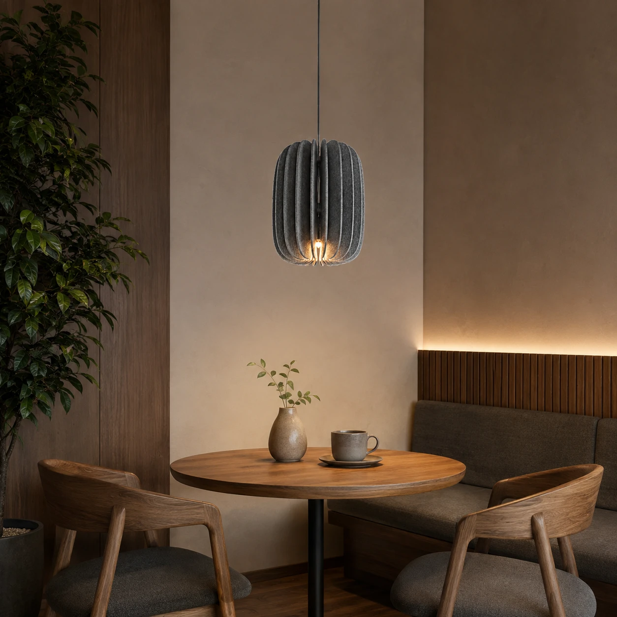 Oval Pumpkin Acoustic Pendant Light - Image 3