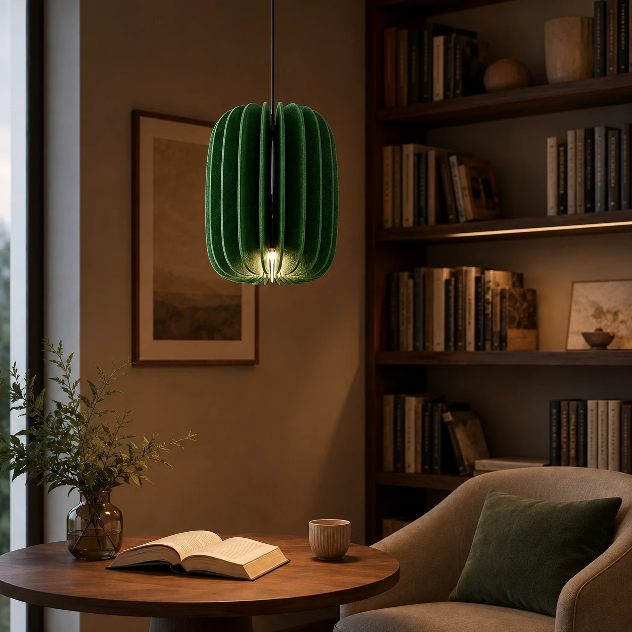 Oval Pumpkin Acoustic Pendant Light