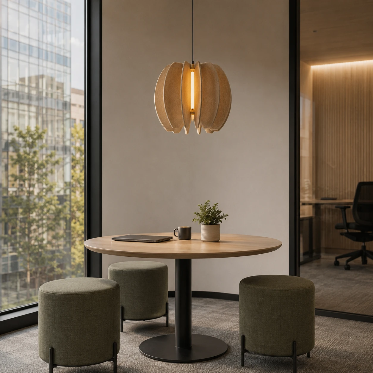Slit Globe Acoustic Pendant Light - Image 4