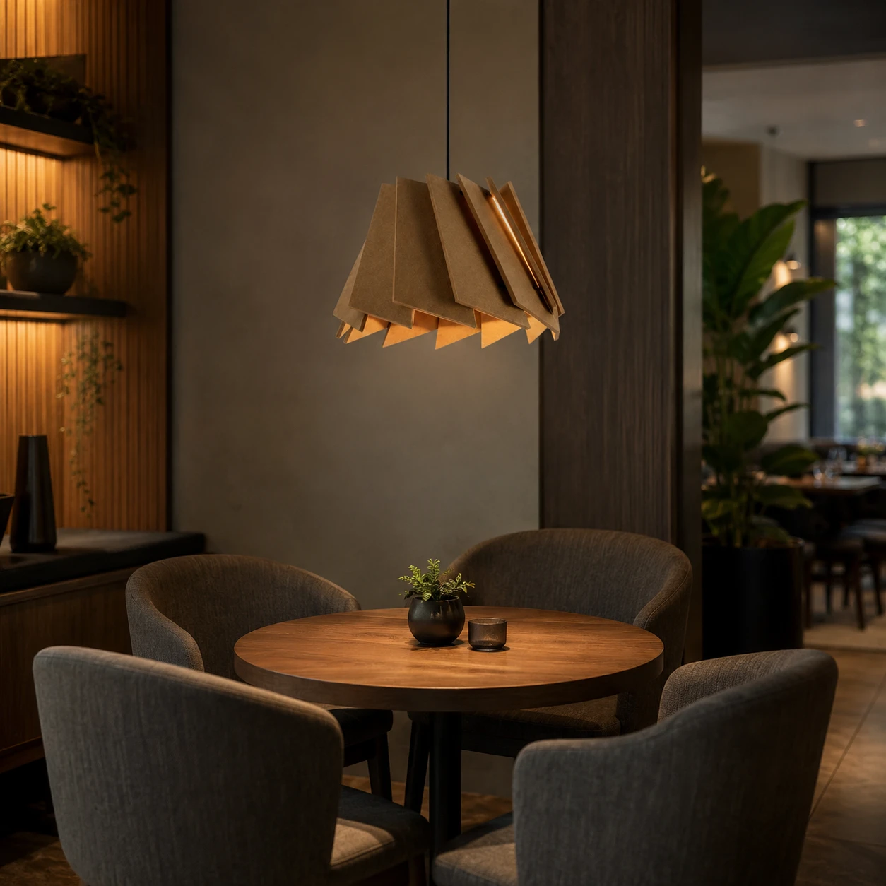Pleated Cone Acoustic Pendant Light - Image 3