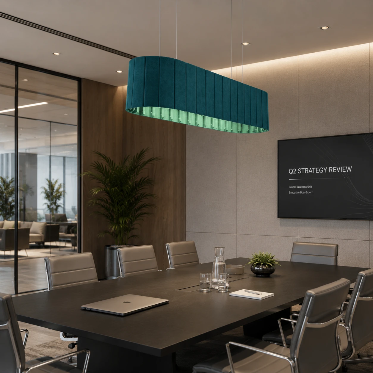 Ribbed Oval Acoustic Linear Light - Image 3