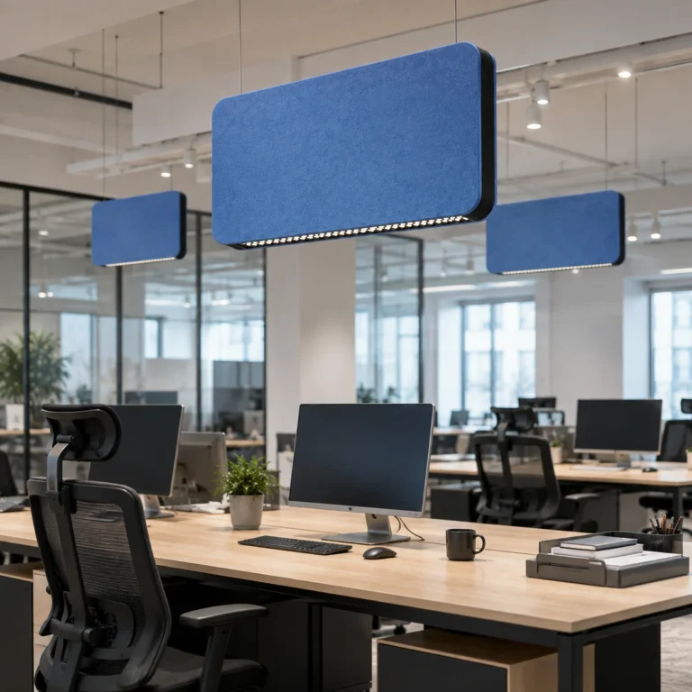 Folded Panel Acoustic Linear Light