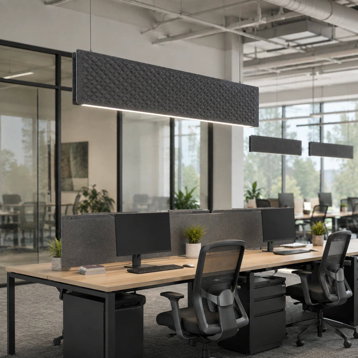 Ribbed Panel Acoustic Linear Light - Image 5