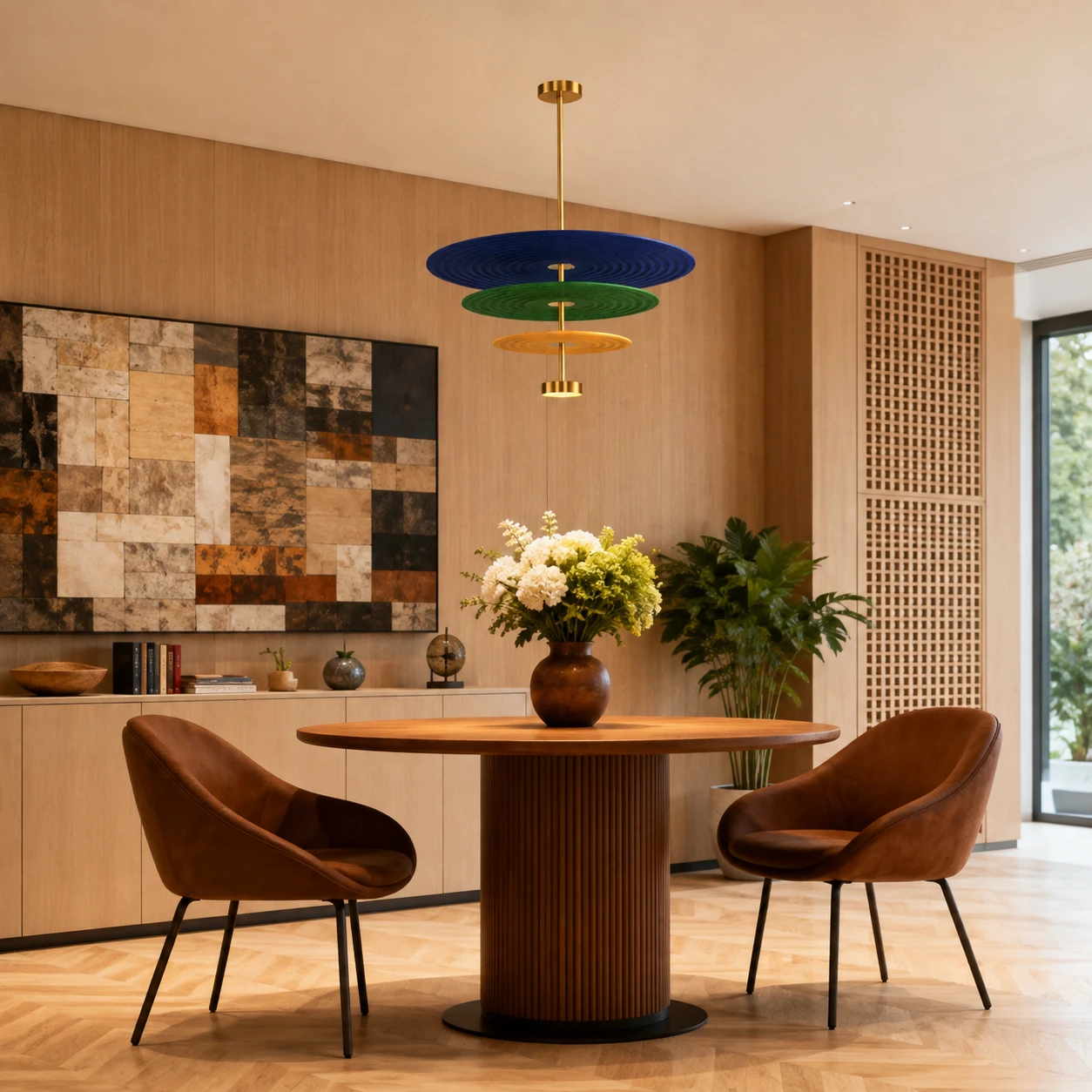 Tiered Disc Sculptural Acoustic Light - Image 4