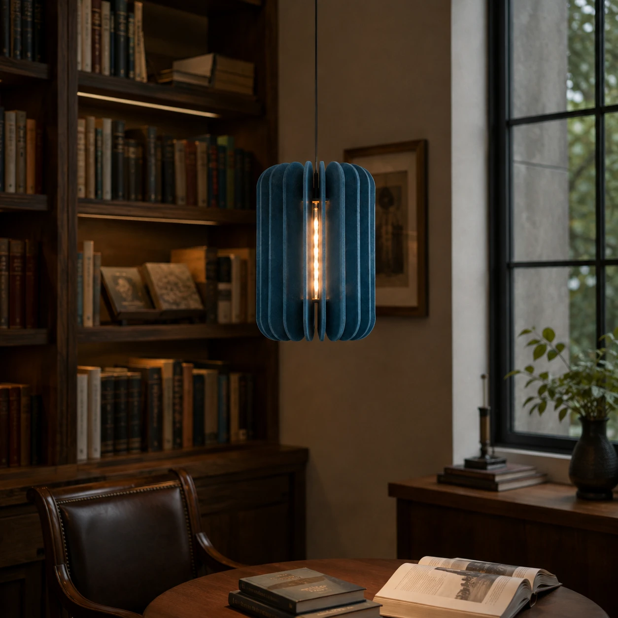 Tall Oval Acoustic Pendant Light - Image 4