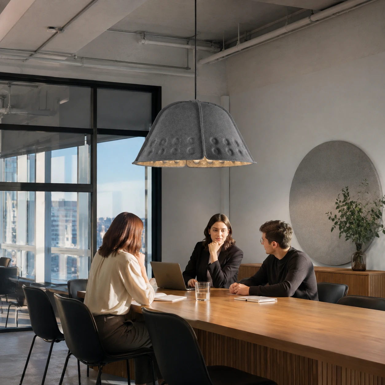 Punched Dome Acoustic Pendant Light