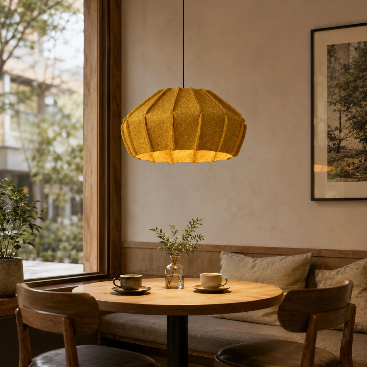 Faceted Lantern Acoustic Pendant Light