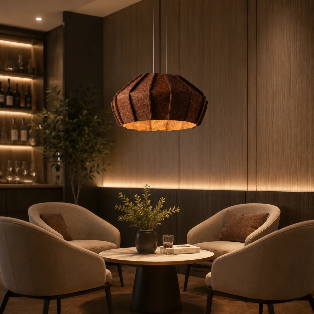 Faceted Lantern Acoustic Pendant Light - Image 4