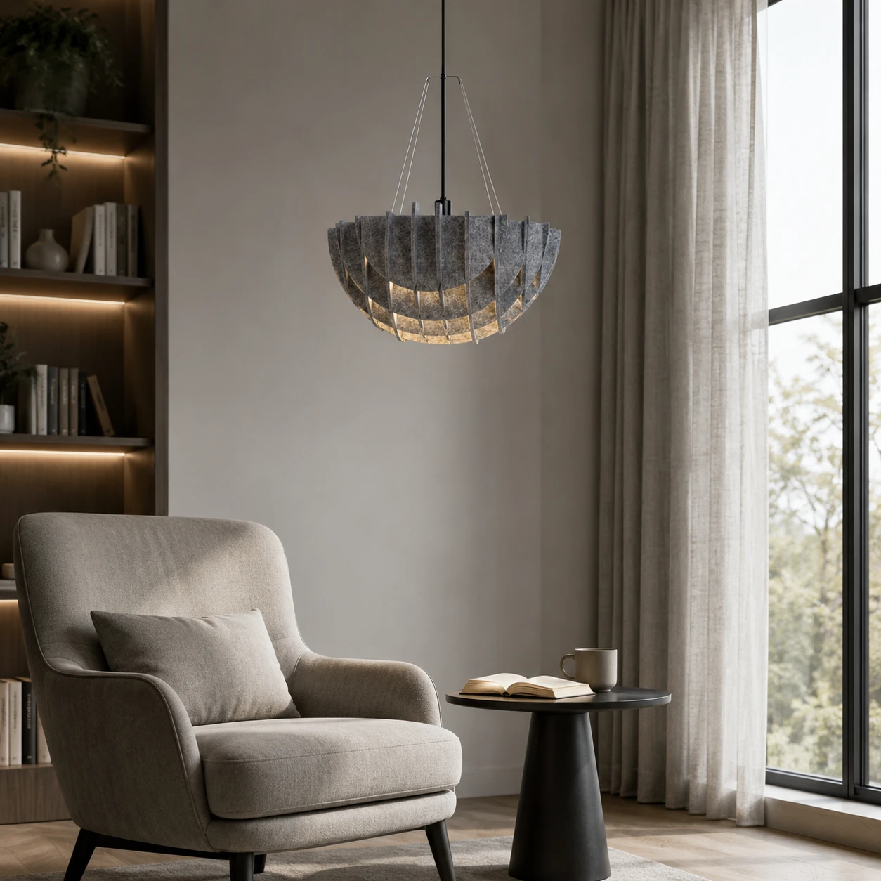 Petal Basket Sculptural Acoustic Light