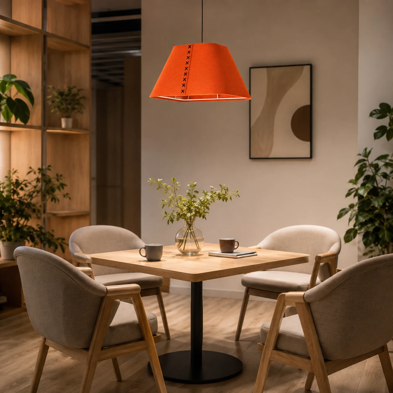 Trapezoid Acoustic Pendant Light