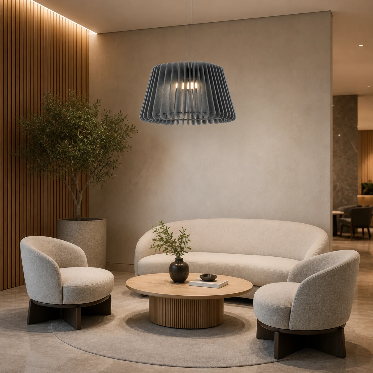 Tapered Cage Acoustic Pendant Light - Image 4