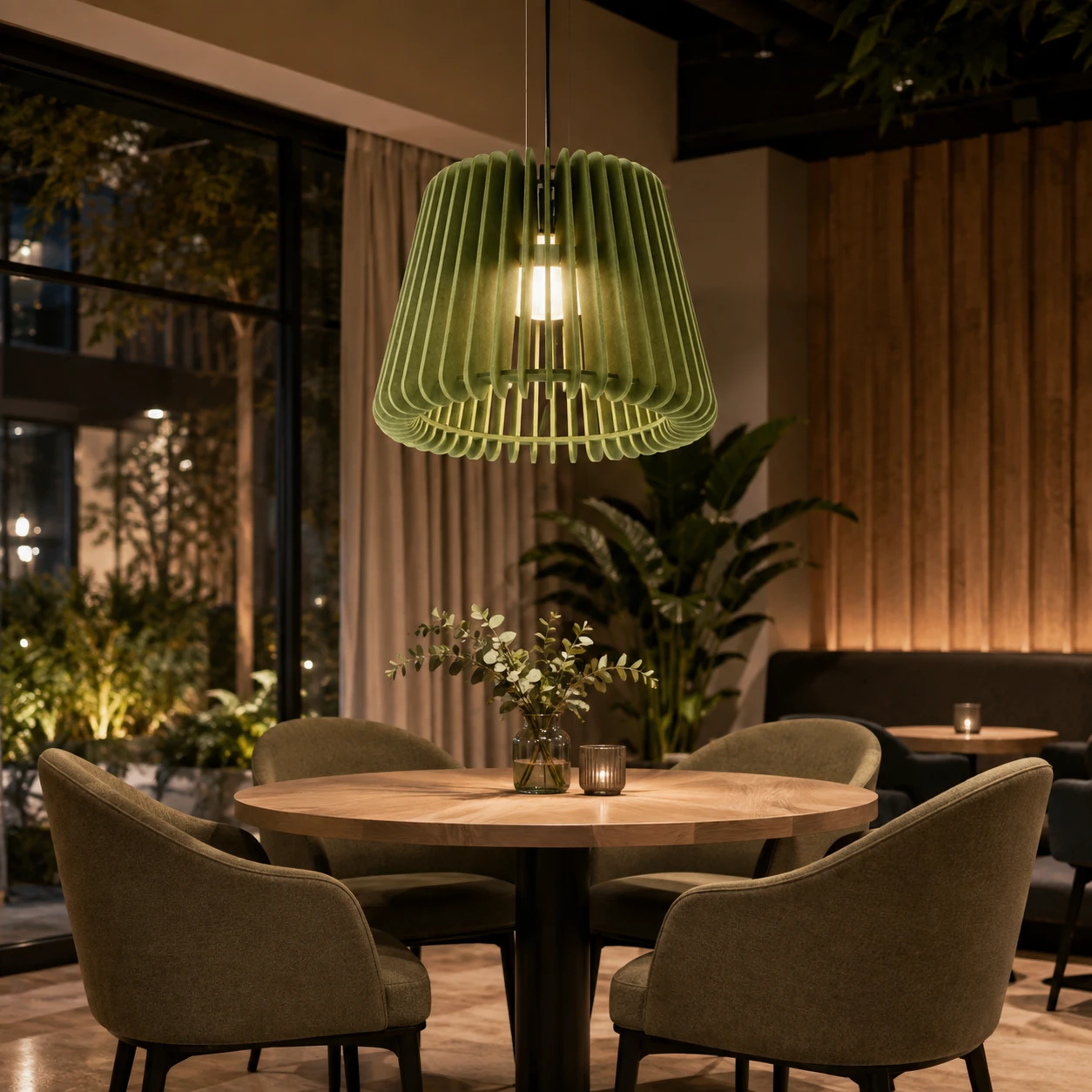 Fluted Bell Acoustic Pendant Light - Image 3