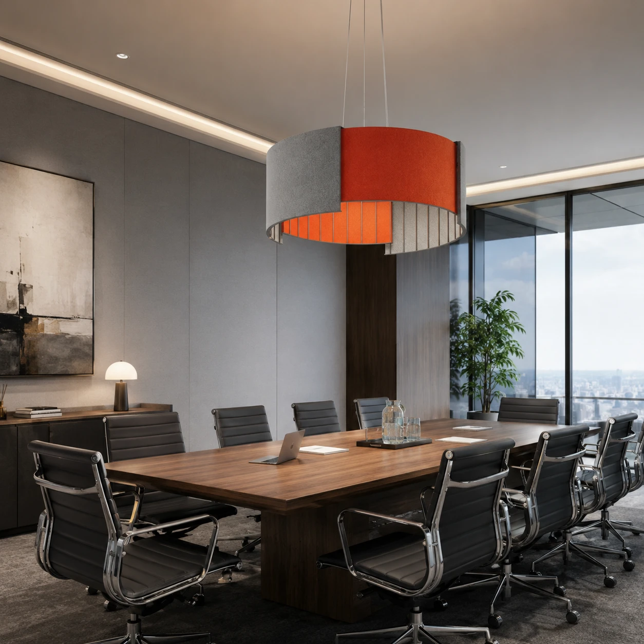 Two Tone Drum Acoustic Pendant Light