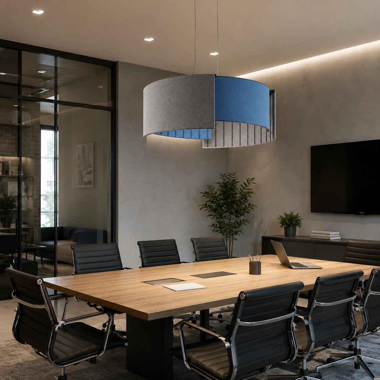 Two Tone Drum Acoustic Pendant Light - Image 3