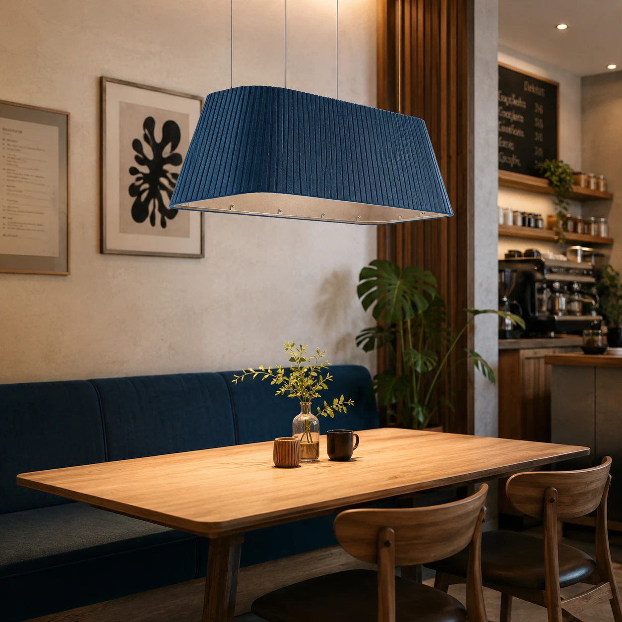 Wide Tapered Acoustic Pendant Light