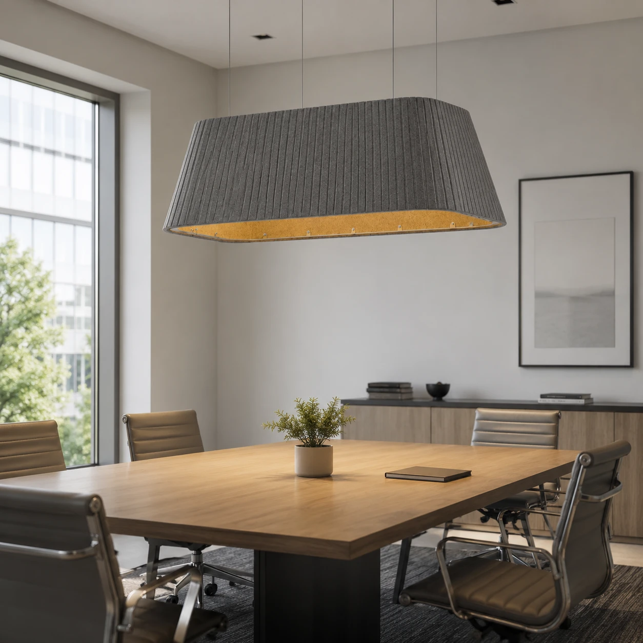 Wide Tapered Acoustic Pendant Light - Image 4
