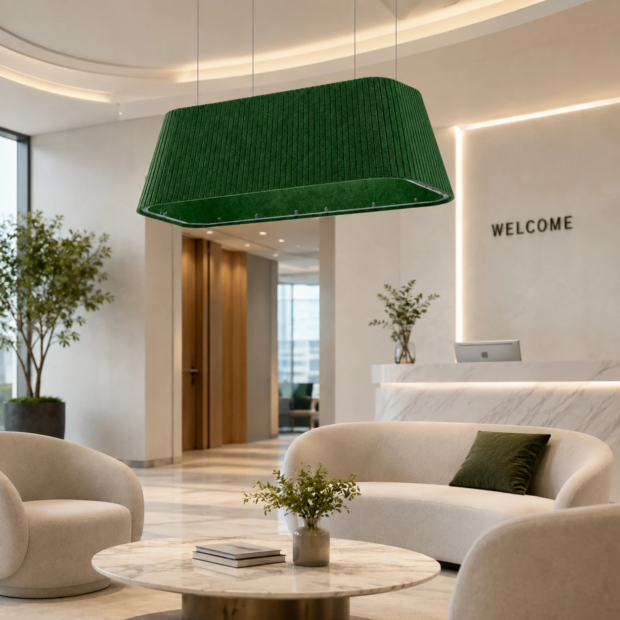 Wide Tapered Acoustic Pendant Light - Image 2