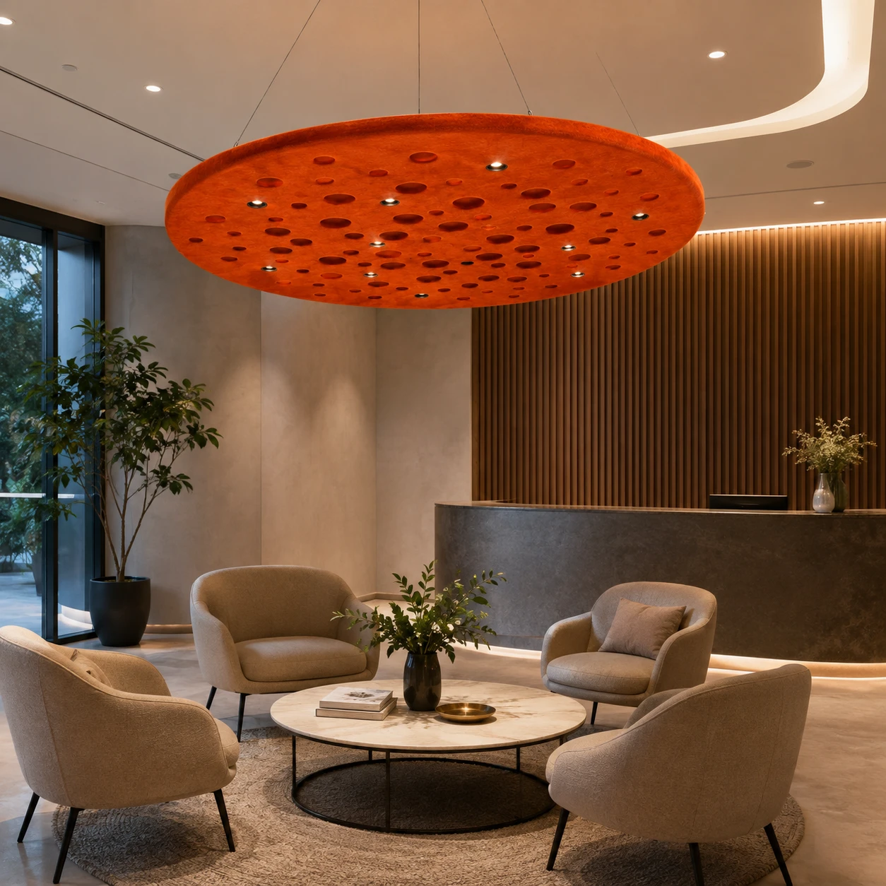 Perforated Disc Acoustic Panel Light - Image 4