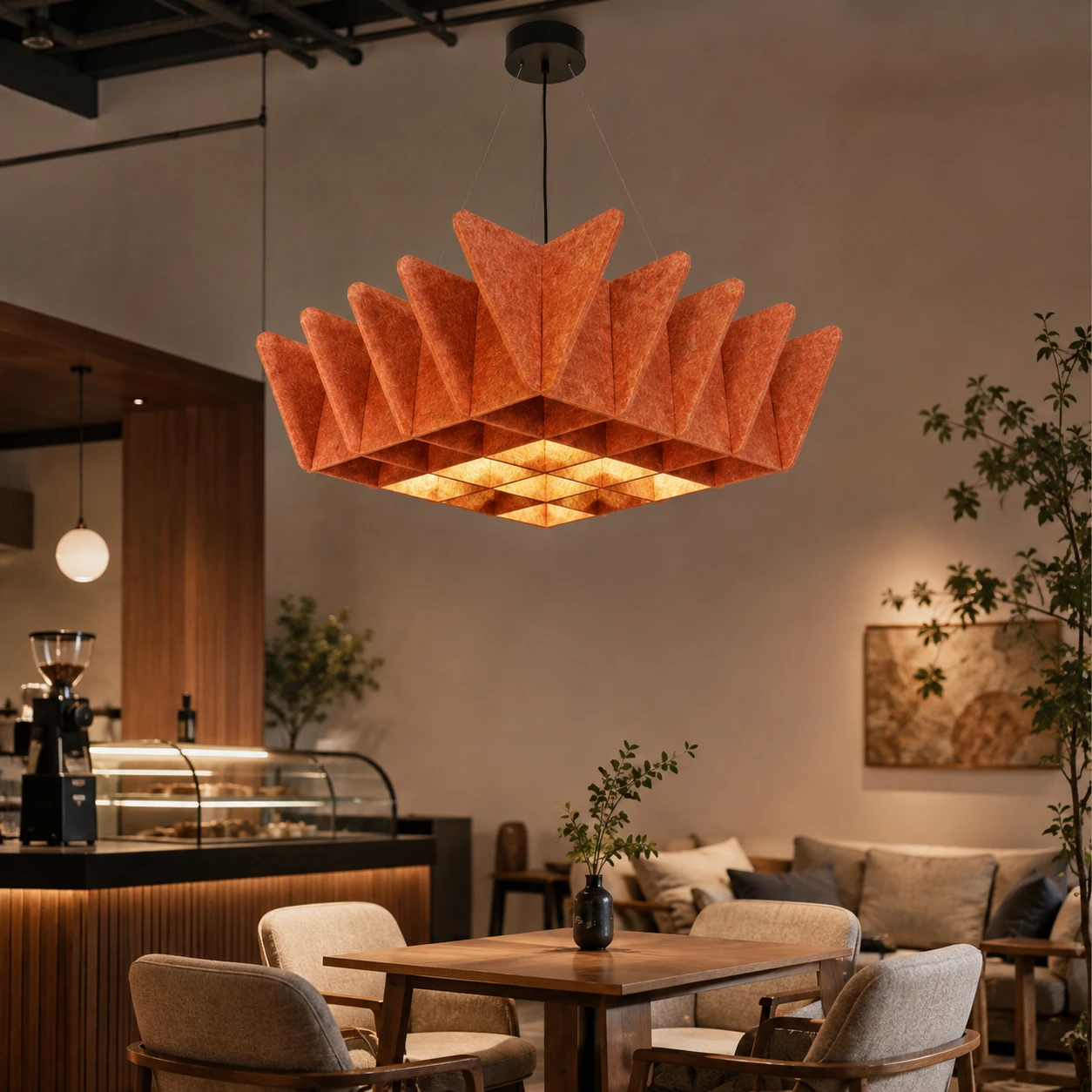 Square Petal Sculptural Acoustic Light - Image 8