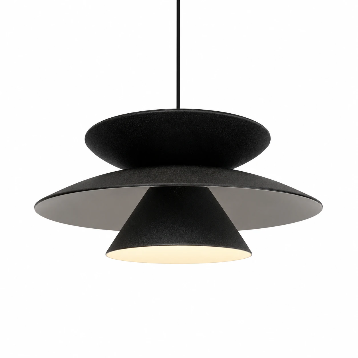 Layered Disc Sculptural Acoustic Light - Image 2