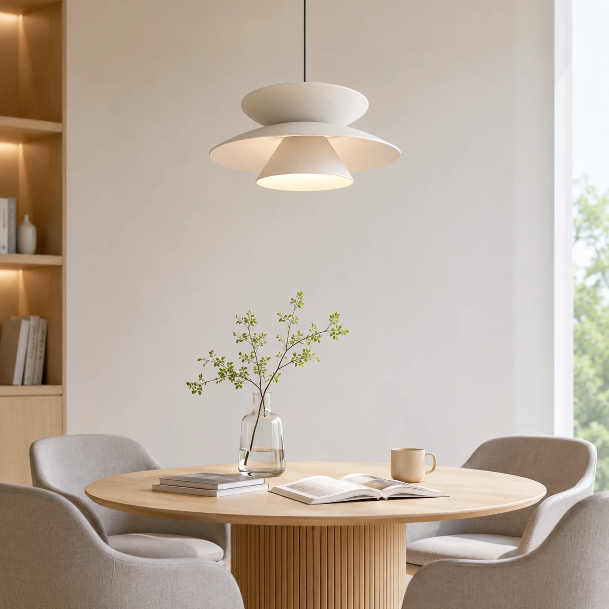 Layered Disc Sculptural Acoustic Light - Image 4