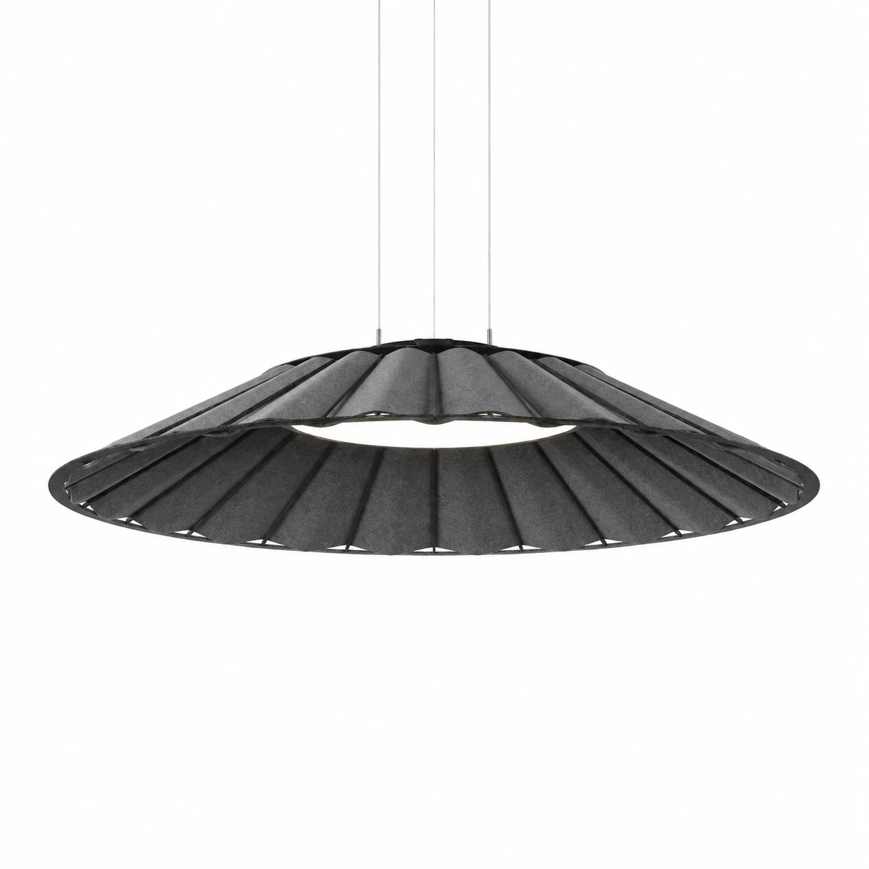 Pleated Saucer Sculptural Acoustic Light - Image 2