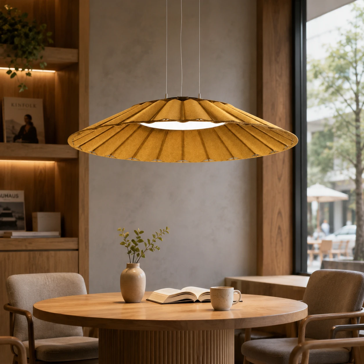 Pleated Saucer Sculptural Acoustic Light - Image 3