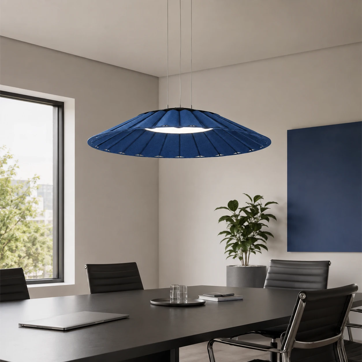Pleated Saucer Sculptural Acoustic Light