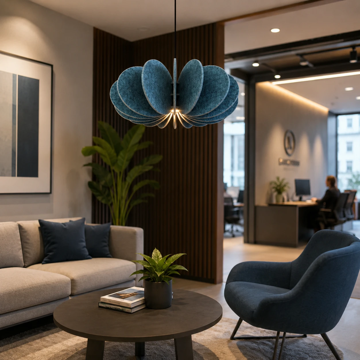 Lotus Petal Acoustic Pendant Light - Image 3