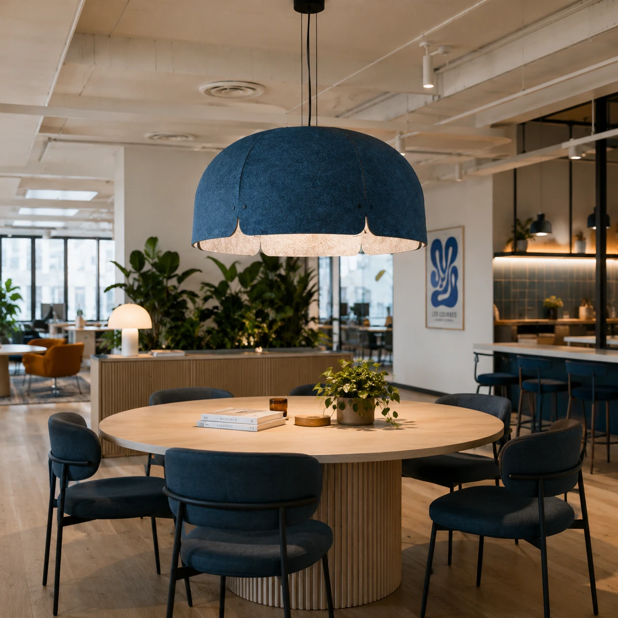 Scalloped Dome Acoustic Pendant Light - Image 3